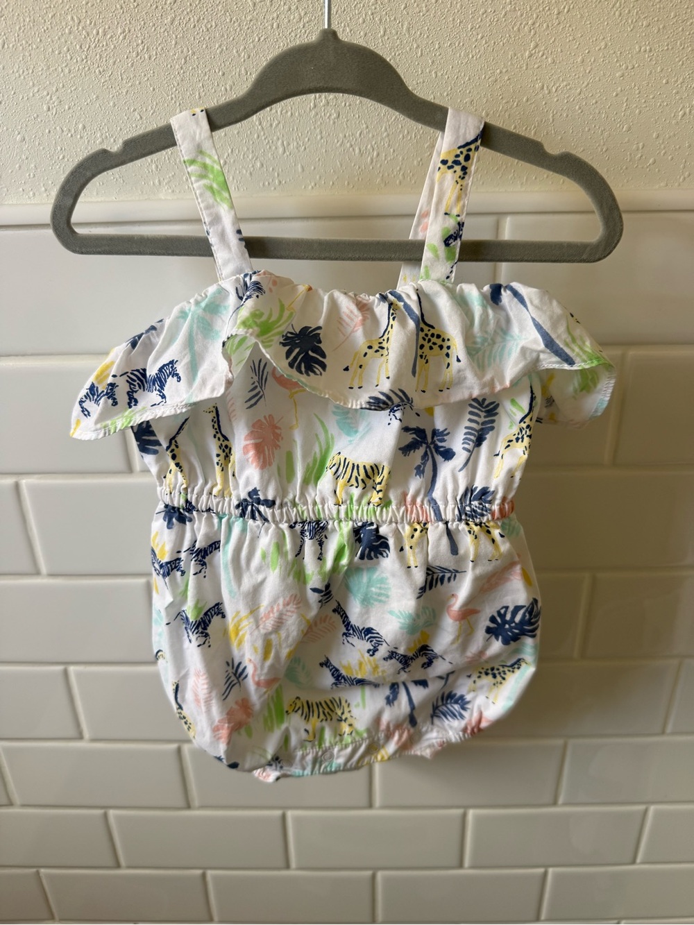 Janie and Jack Toddler Safari Print Romper